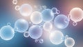 Abstract background of translucent spheres and bubbles in soft pastel colors Royalty Free Stock Photo