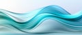 Abstract background with translucent turquoise, green and blue neon colored waves on white background. 21 to 9 aspect ratio Royalty Free Stock Photo