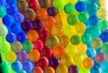 abstract background with transparent colorful water balls, creative art design Royalty Free Stock Photo