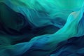 Abstract background with transparent overlays of waves in shades of blue, green, and turquoise Royalty Free Stock Photo