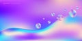 Abstract background trendy fluid gradient shape vibrant color with bubble liquid space for your text