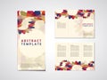 Abstract background tri fold brochure template