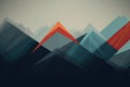 Abstract background with triangles looks like a mountain range wallpaper