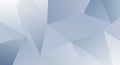 Abstract background triangles, polygons, overlapping light and shadow on white, gray and blue background. Copy space Royalty Free Stock Photo