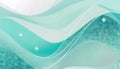 Abstract background with turquoise waves and diamonds Royalty Free Stock Photo