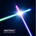 Abstract background. Two crossed neon swords fight Royalty Free Stock Photo