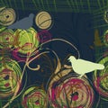 Abstract background with two doves Royalty Free Stock Photo