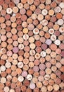 Abstract background of used red wine corks and white wine corks Royalty Free Stock Photo