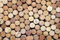 Abstract background of used wine corks Royalty Free Stock Photo