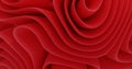 Abstract background using wavy crease pattern in red color