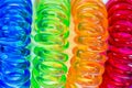 Abstract background of various spiral hair ties Royalty Free Stock Photo