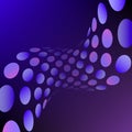 Abstract background. Vector illustration with twirled circles on blue and violet.