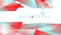 Abstract background vector triangle pattern with red and blue gradient colors Royalty Free Stock Photo