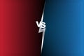 Abstract Background versus screen Red and blue VS letters Royalty Free Stock Photo