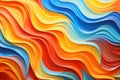 An abstract background with vibrant wavy lines in yellow, blue, orange