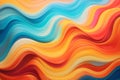 An abstract background with vibrant wavy lines in yellow, blue, orange