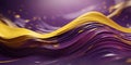Abstract background with violet and yellow wave like curved shapes. Royalty Free Stock Photo
