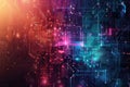 Abstract background visualizing AI algorithms, neural networks, and digital data. Royalty Free Stock Photo