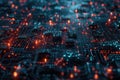 Abstract background visualizing AI algorithms, neural networks, and digital data. Royalty Free Stock Photo