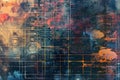 Abstract background visualizing AI algorithms, neural networks, and digital data. Royalty Free Stock Photo
