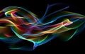 Abstract colorful waves of flames background design