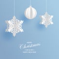 Abstract background with volumetric paper snowflakes Royalty Free Stock Photo