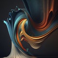 Wafting Colorful Cloth. Generative AI Royalty Free Stock Photo