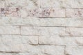 White stone wall in perspective with texture and bricks close up