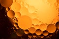 Abstract Background of circles and spheres with bubbles ochre palette Royalty Free Stock Photo