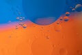 Abstract Background wallpaper of liquid circles and spheres of oil in water with bubbles close up Royalty Free Stock Photo