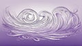 abstract background A water waves border, depicting the creativity and the beauty of water. The border is purple