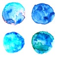 Abstract background. Watercolor blue drops. Design of cards, invitations, flyers, business cards