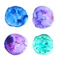 Abstract background. Watercolor blue drops. Design of cards, invitations, flyers, business cards
