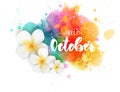 Hello October - floral concept background
