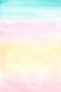 ABSTRACT BACKGROUND. Watercolor painting. White, pink, turquoise, yellow gradient. Digital art painting.