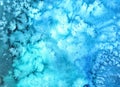 Abstract background watercolors dream birch color with streaks and splashes for the background , hand-painted blue Royalty Free Stock Photo