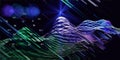 Abstract background  wave algorithm analyze data with blurred lines. Quantum cryptography concept. Analytics algorithms data. Big Royalty Free Stock Photo