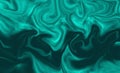 Abstract background wave liquid green tosca color painting.