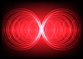 Abstract background wave surround technology
