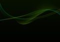 Abstract background waves. Black and green abstract background