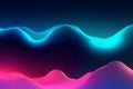 Abstract background with a waves effect in vibrant purple and blue colors, creating a dynamic and energetic visual. Ai generated