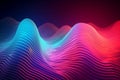 Abstract background with a waves effect in vibrant purple and blue colors, creating a dynamic and energetic visual. Ai generated