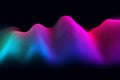 Abstract background with a waves effect in vibrant purple and blue colors, creating a dynamic and energetic visual. Ai generated