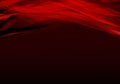 Abstract background waves. Red and black background.