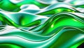 abstract background with waves and splashes, white gold and emerald abstract background. Royalty Free Stock Photo