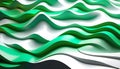 abstract background with waves and splashes, white gold and emerald abstract background. Royalty Free Stock Photo