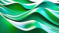 abstract background with waves and splashes, white gold and emerald abstract background. Royalty Free Stock Photo