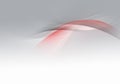 Abstract background waves. White, grey and red abstract background