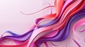 Abstract background with wavy colorful lines. 3d render illustration.
