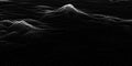 Abstract background wavy plane from dots on black. Technology concept analytical data. Banner for business, science and
